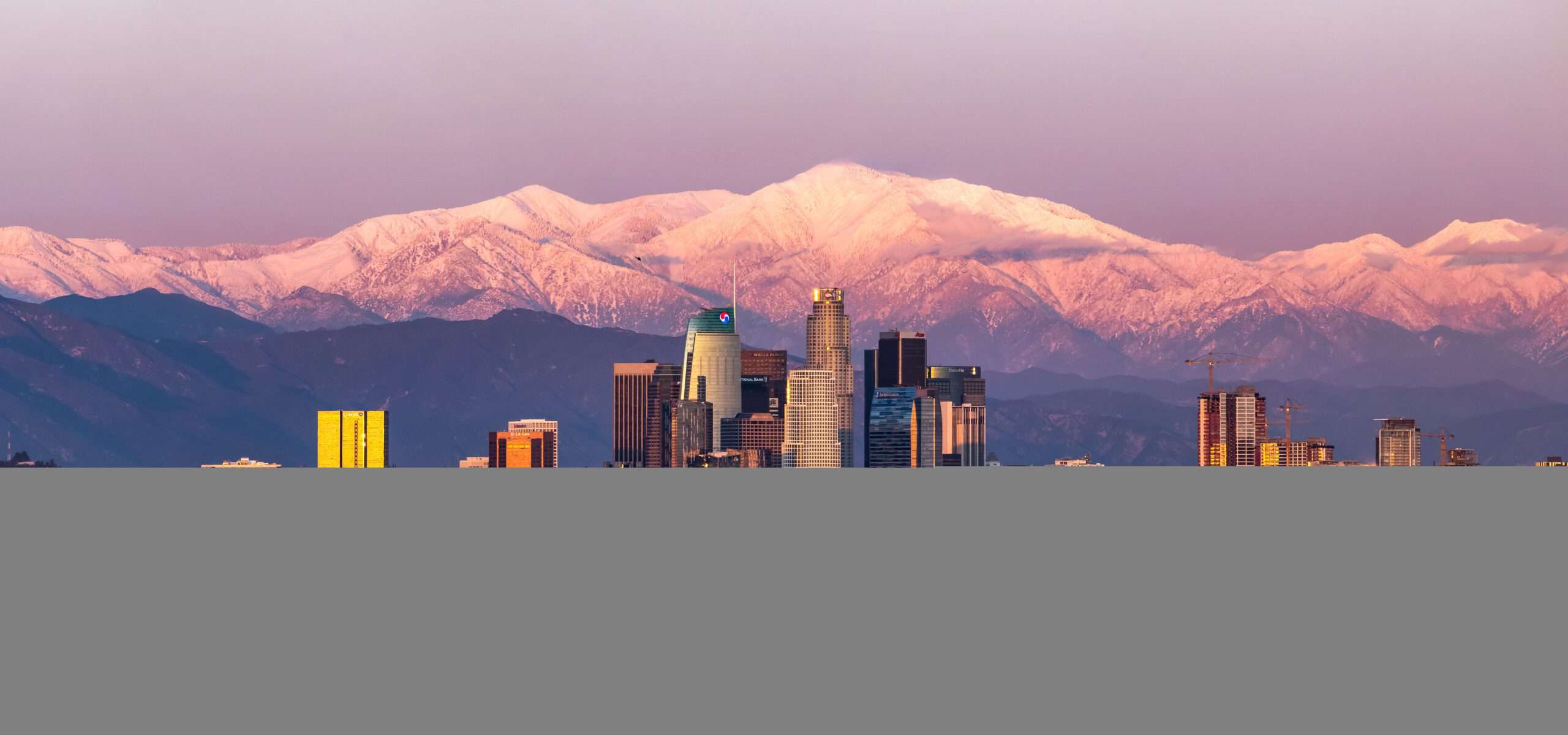 Downtown Los Angeles with Mount Baldy scaled