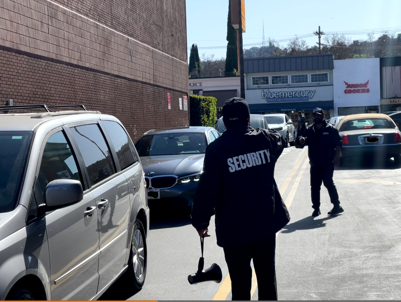 Parking structure security guard in Los Angeles
