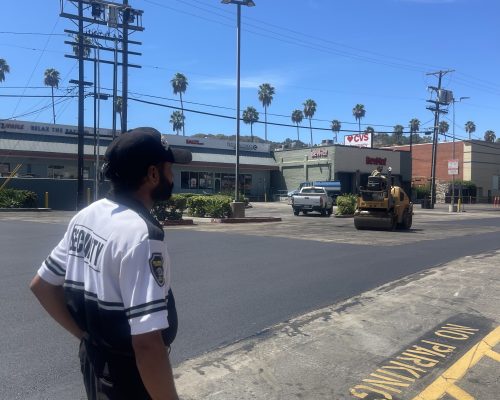 Retail security services in Los Angeles at shopping center