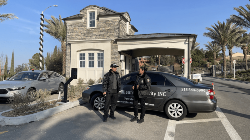 Millennial Security Inc. mobile patrol security vehicle providing patrol services in Los Angeles, Southern California