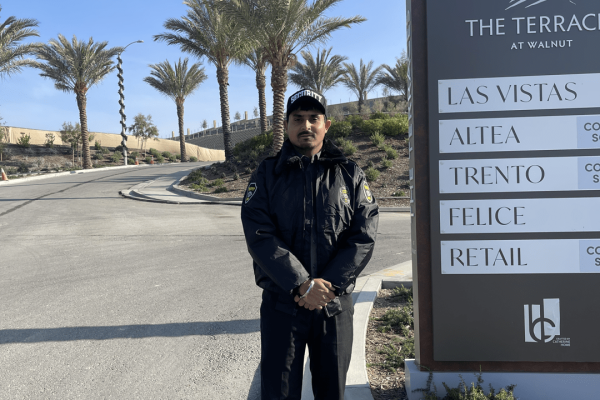 Millennial Security Inc. security guard providing commercial property security in Southern California